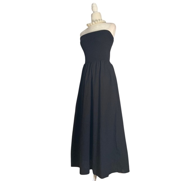 XiRENA Finnian Dress NWT Strapless Maxi Dress Poplin Skirt Black - Picture 5 of 14